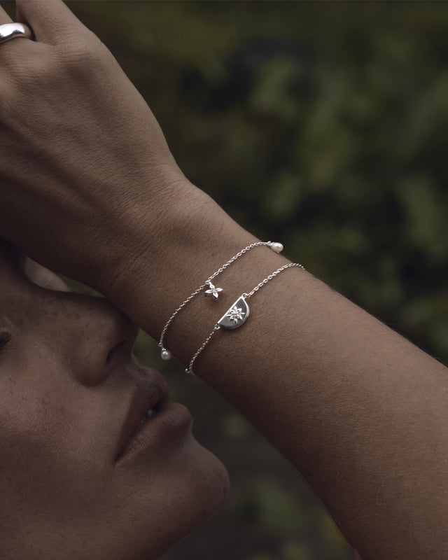 Sterling Silver Live in Peace Bracelet