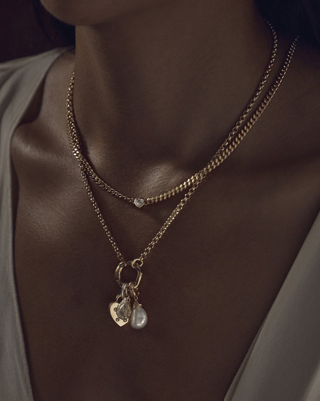 18k Gold Vermeil With Love Birthstone Annex Link Pendant - August