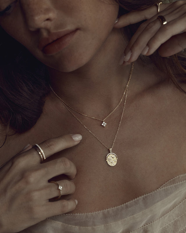 18k Gold Vermeil Crystal Bloom Necklace