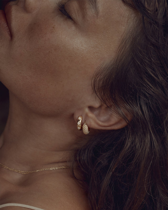 18k Gold Vermeil Bloom With You Lotus Hoops