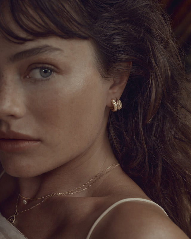 18k Gold Vermeil Bloom With You Lotus Hoops