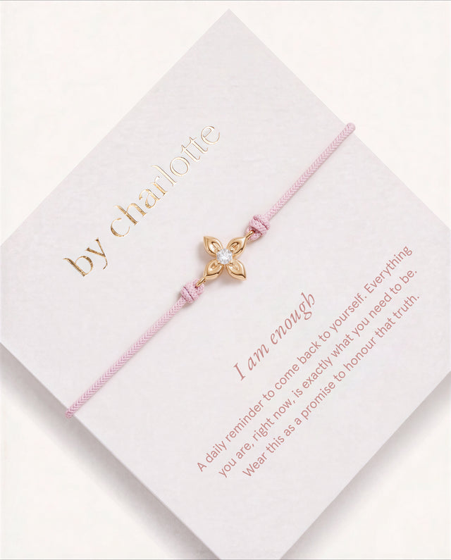 18k Gold Vermeil I Am Enough Cord Bracelet