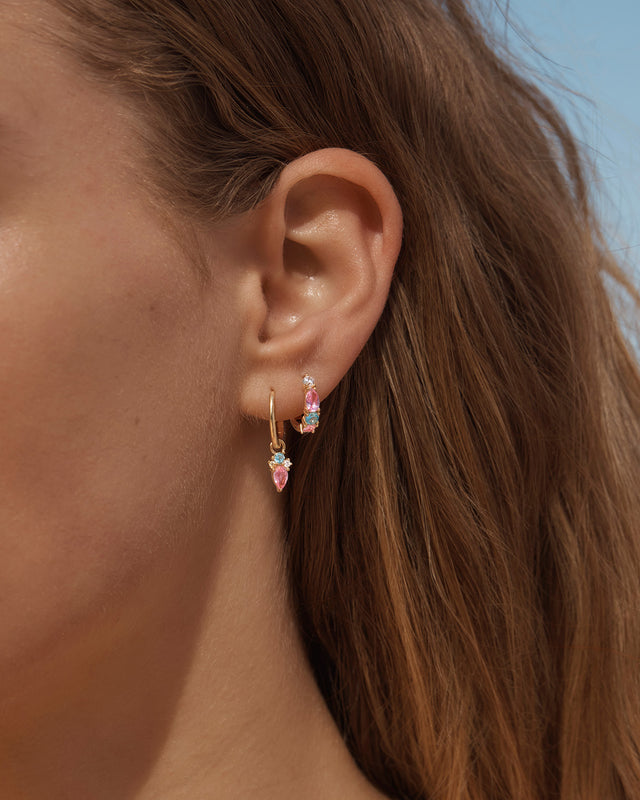 18k Gold Vermeil Cherished Connections Hoops