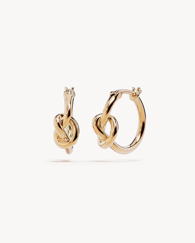 18k Gold Vermeil Knot Hoops