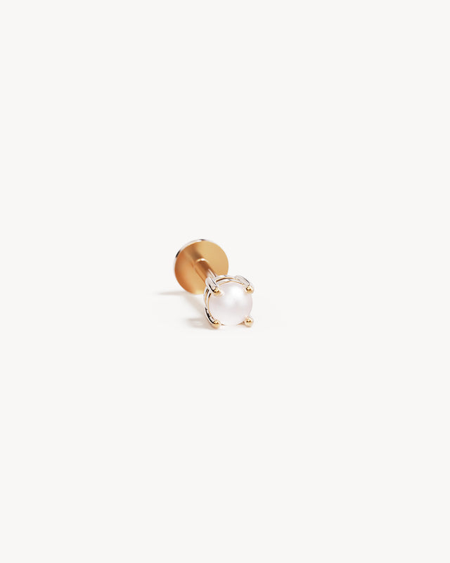 14k Solid Gold Moonlit Love Cartilage Earring