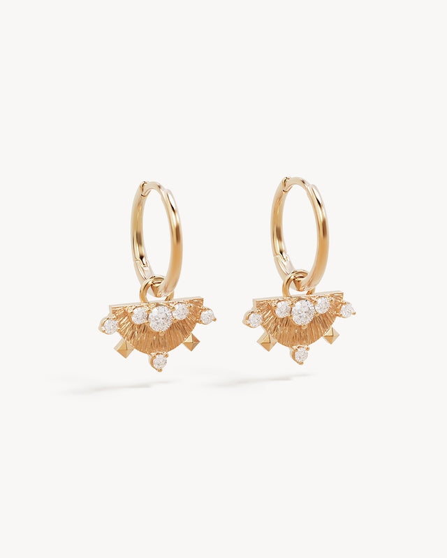 18k Gold Vermeil Lotus Rain Hoops