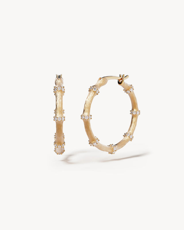 18k Gold Vermeil Intertwined Large Hoops
