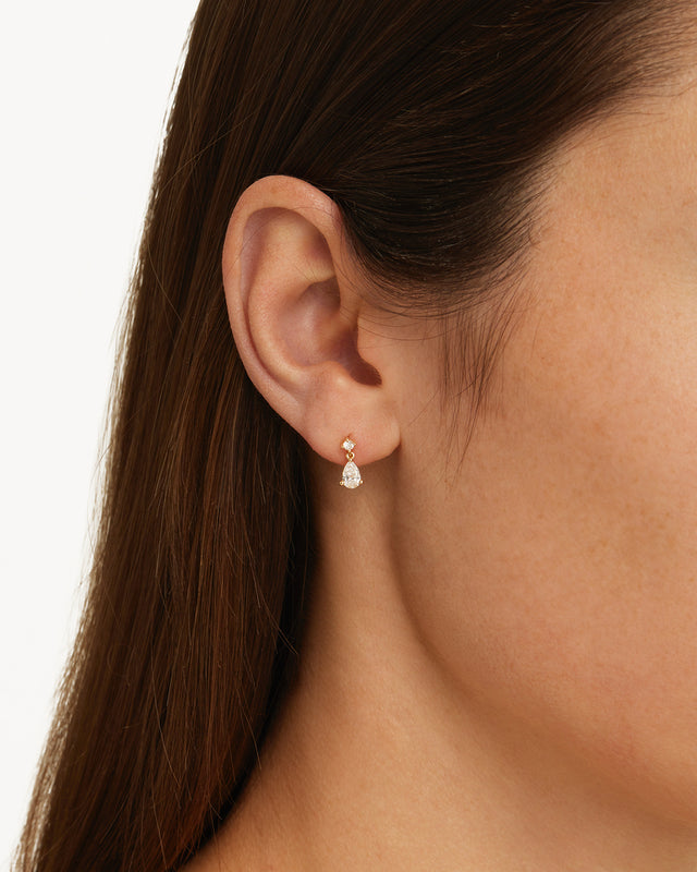 9k Solid Gold Silent Bloom Lab-Grown Diamond Earring