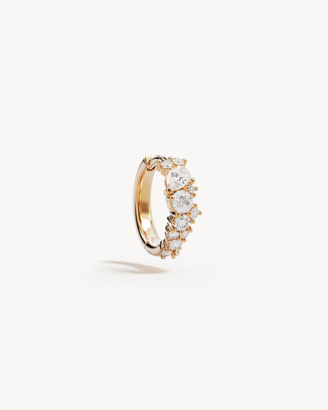 9k Solid Gold Sunkissed Stillness Lab-Grown Diamond Hoop