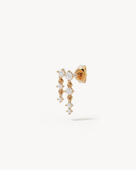 9k Solid Gold She Will Rise 0.2ct Lab-Grown Diamond Drop Earring - Left