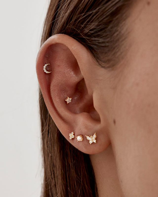 14k Solid Gold Estelle Lab-Grown Diamond Cartilage Earring