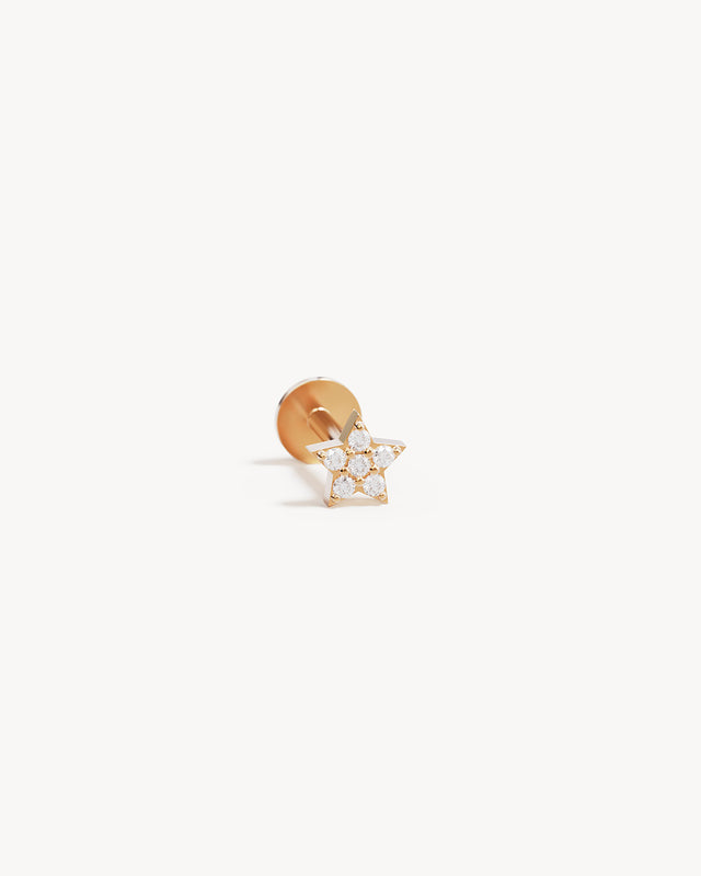 14k Solid Gold Estelle Lab-Grown Diamond Cartilage Earring