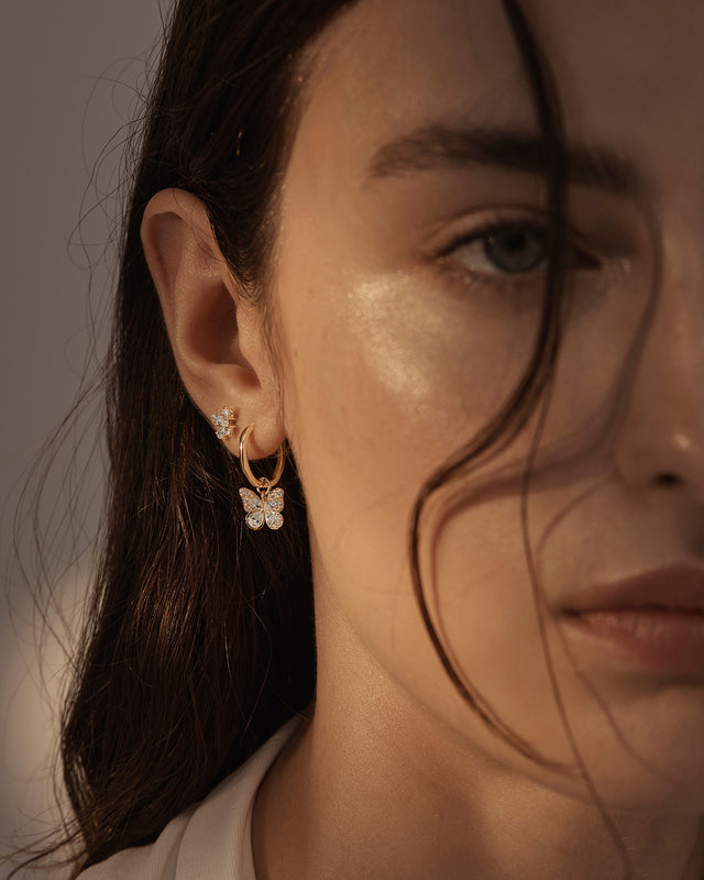 18k Gold Vermeil I Believe, I Become Hoops