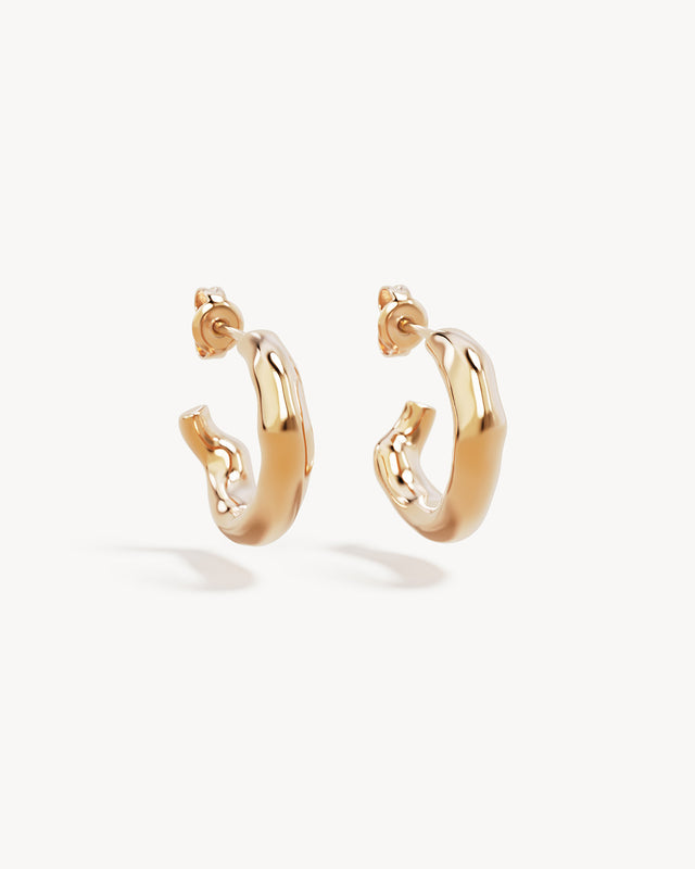 18k Gold Plated Golden Summer Hoops