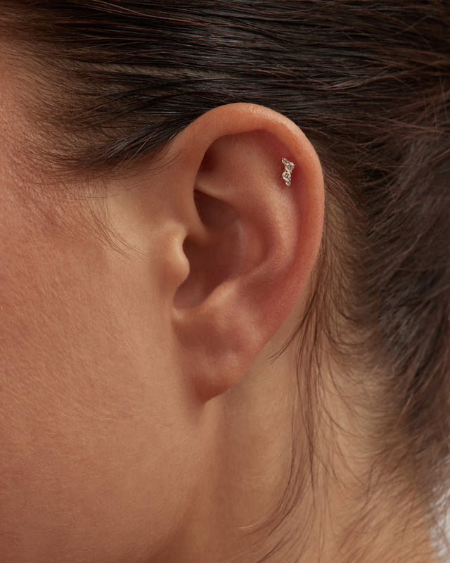 14k Solid Gold Sunlit Dew Lab-Grown Diamond Cartilage Earring