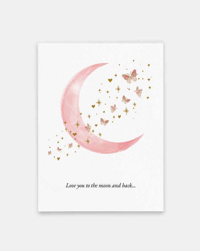 Love You To The Moon Greeting Card