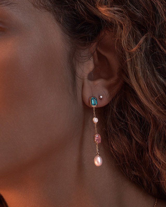 18k Gold Plated You Are Infinite Drop Chain Earrings