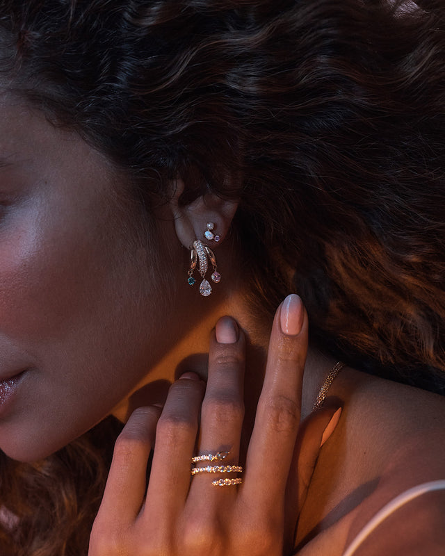18k Gold Plated Vibrant Soul Illusion Hoop