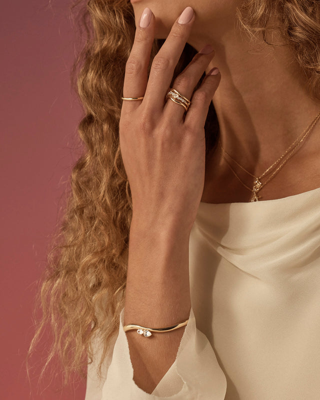 18k Gold Vermeil Celestial Path Cuff