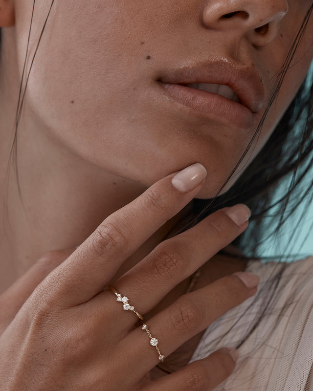 9k Solid Gold First Light Lab-Grown Diamond Ring