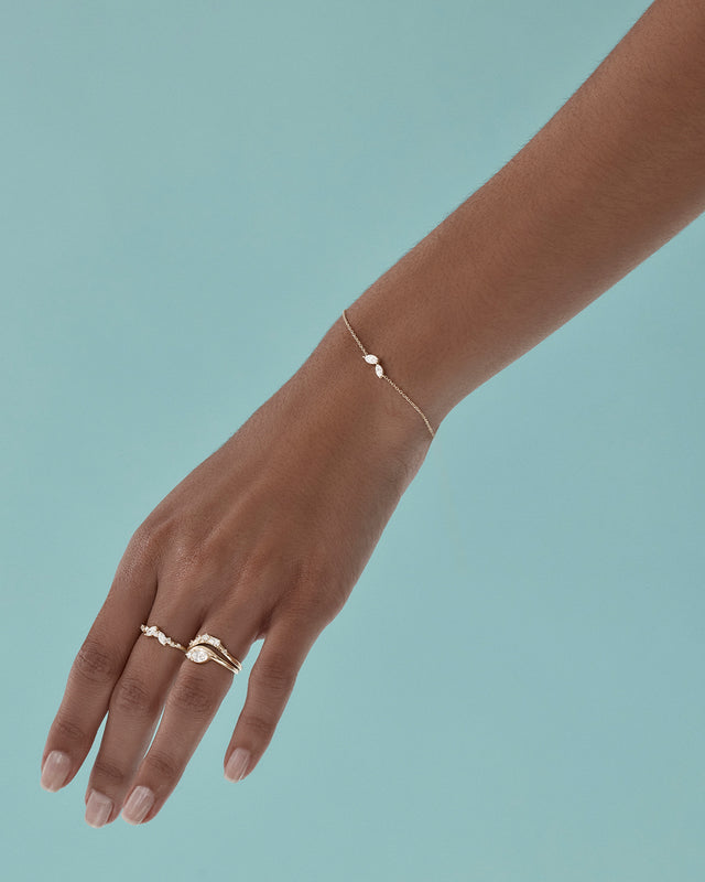 9k Solid Gold After the Rain Lab-Grown Diamond Ring