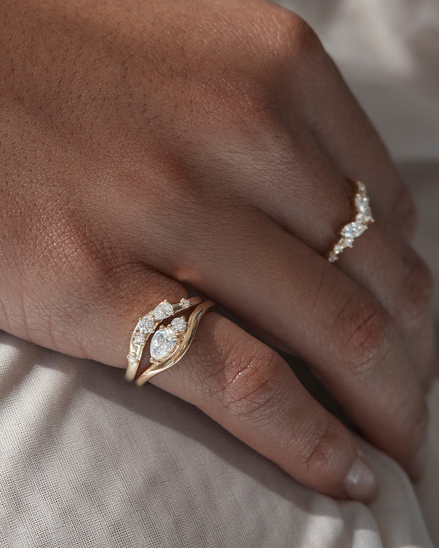 9k Solid Gold After the Rain Lab-Grown Diamond Ring