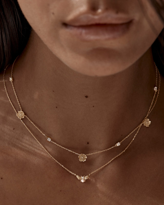 9k Solid Gold Awakened Garden Lab-Grown Diamond Choker