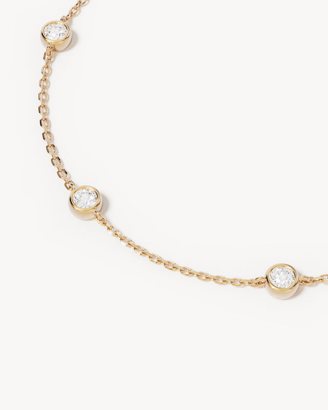 9k Solid Gold Sunlit Path 0.5ct Lab-Grown Diamond Choker