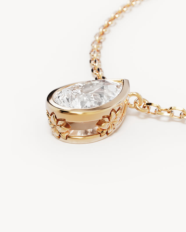 9k Solid Gold Echoes of Her 0.5ct Lab-Grown Diamond Necklace
