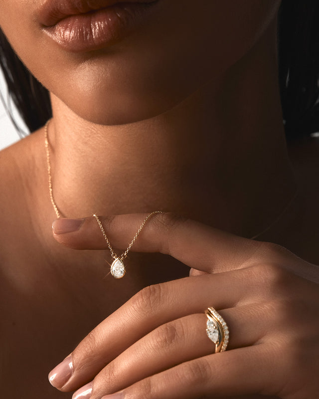 9k Solid Gold Echoes of Her 0.5ct Lab-Grown Diamond Necklace