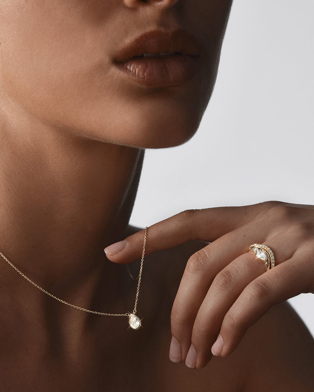 9k Solid Gold Echoes of Her 0.5ct Lab-Grown Diamond Necklace