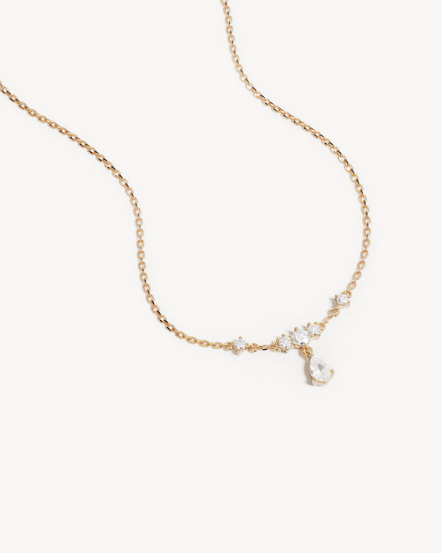 9k Solid Gold Silent Bloom Lab-Grown Diamond Necklace