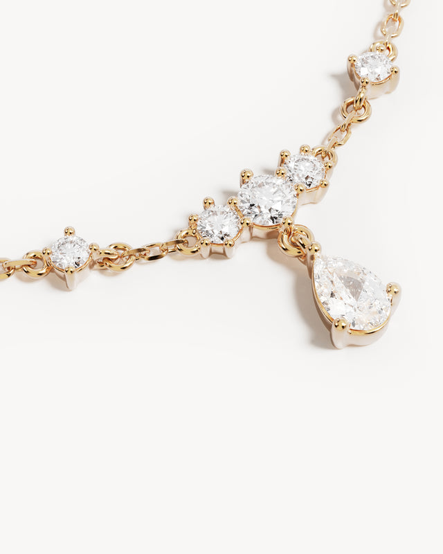 9k Solid Gold Silent Bloom Lab-Grown Diamond Necklace
