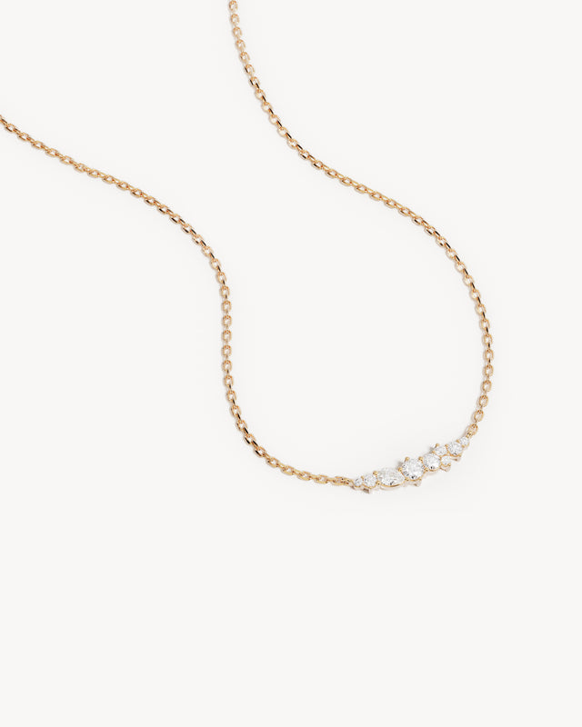 9k Solid Gold Sunkissed Stillness Lab-Grown Diamond Necklace