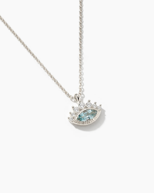 Sterling Siver Protected Halo Necklace