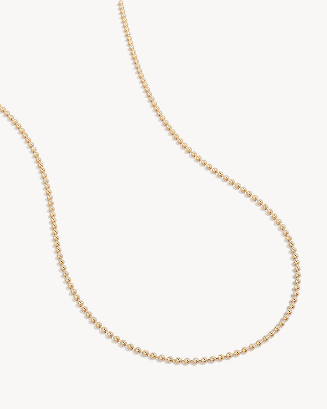 18k Gold Plated Ball Chain Necklace - 3mm