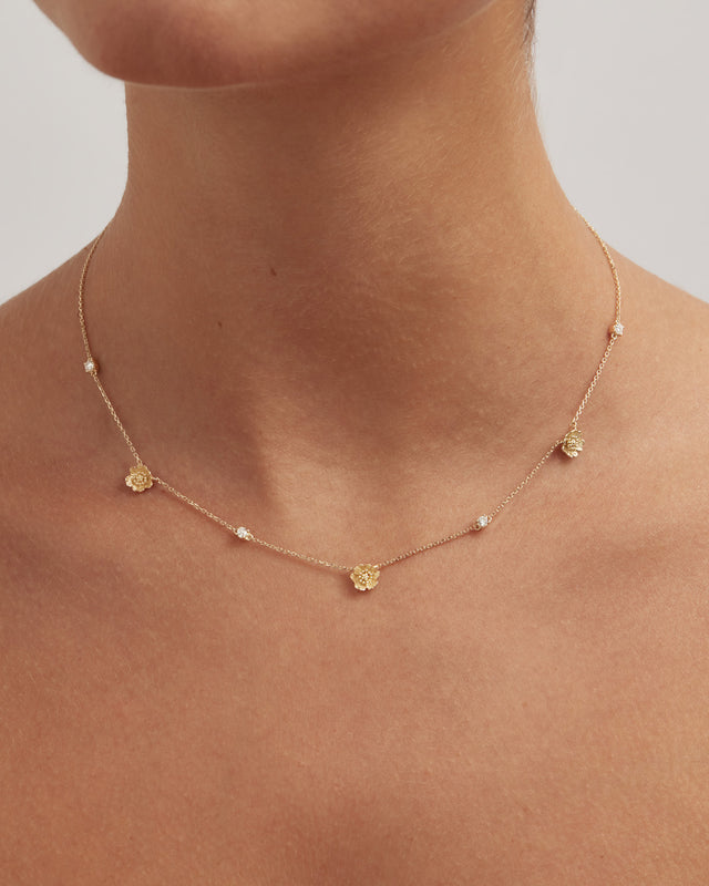 9k Solid Gold Awakened Garden Lab-Grown Diamond Choker