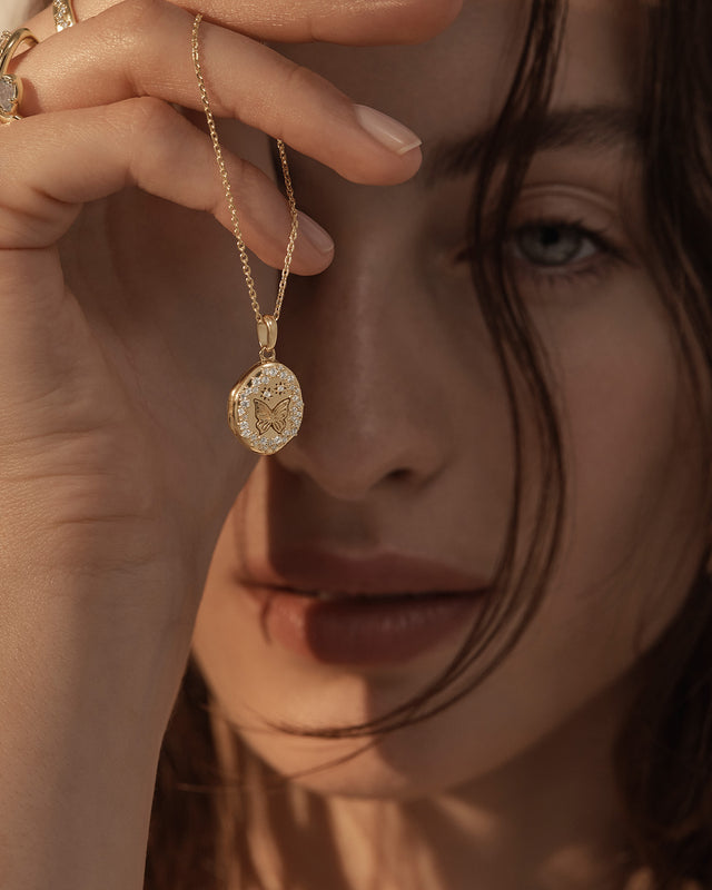 18k Gold Vermeil With Freedom I Become Locket Pendant