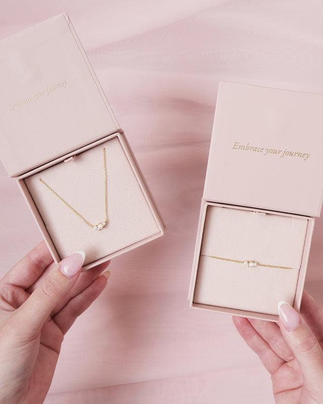 18k Gold Vermeil Love in Stillness Pearl Gift Set