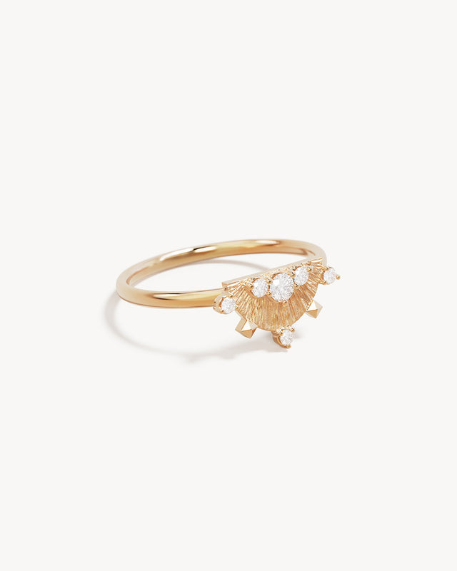 18k Gold Vermeil Lotus Rain Ring