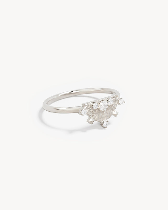 Sterling Silver Lotus Rain Ring