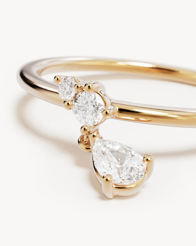 9k Solid Gold Silent Bloom 0.26ct Lab-Grown Diamond Ring