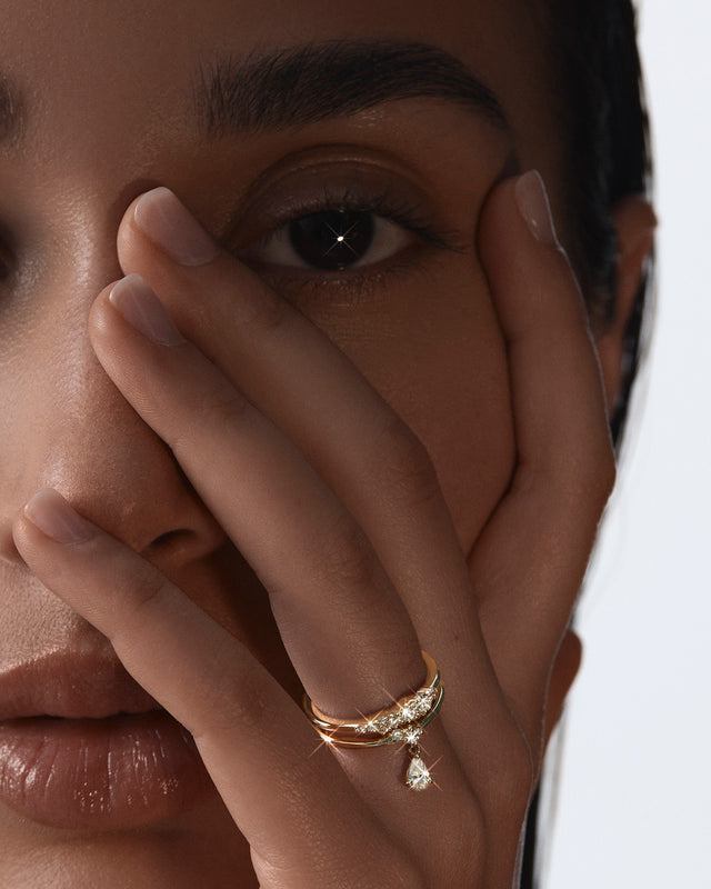 9k Solid Gold Silent Bloom 0.26ct Lab-Grown Diamond Ring