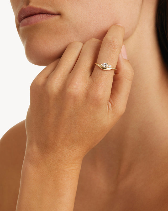 9k Solid Gold Echoes of Her Lab-Grown Diamond Ring