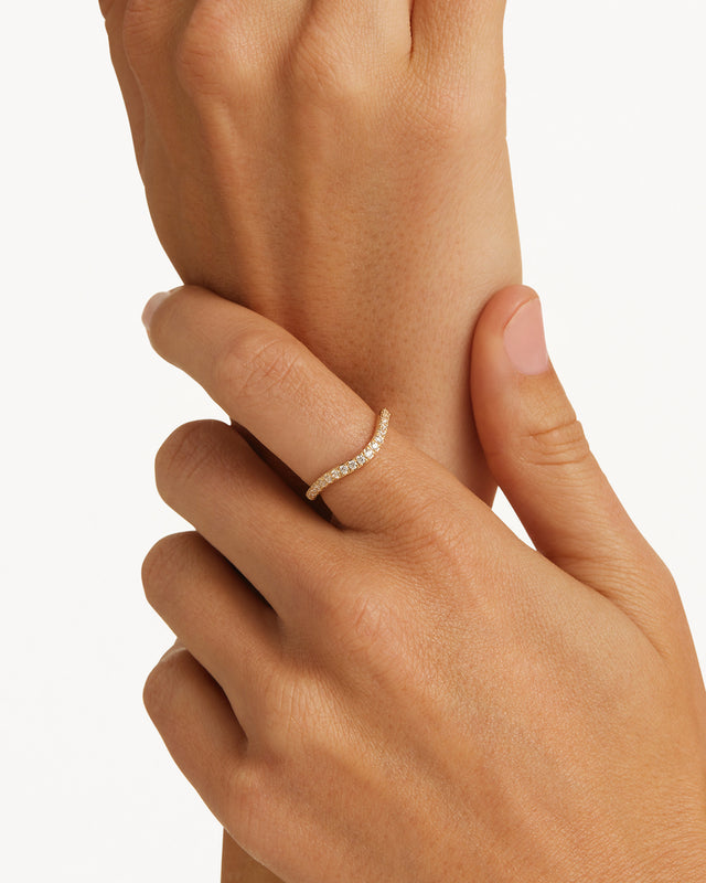 9k Solid Gold Sunkissed Lab-Grown Diamond Ring