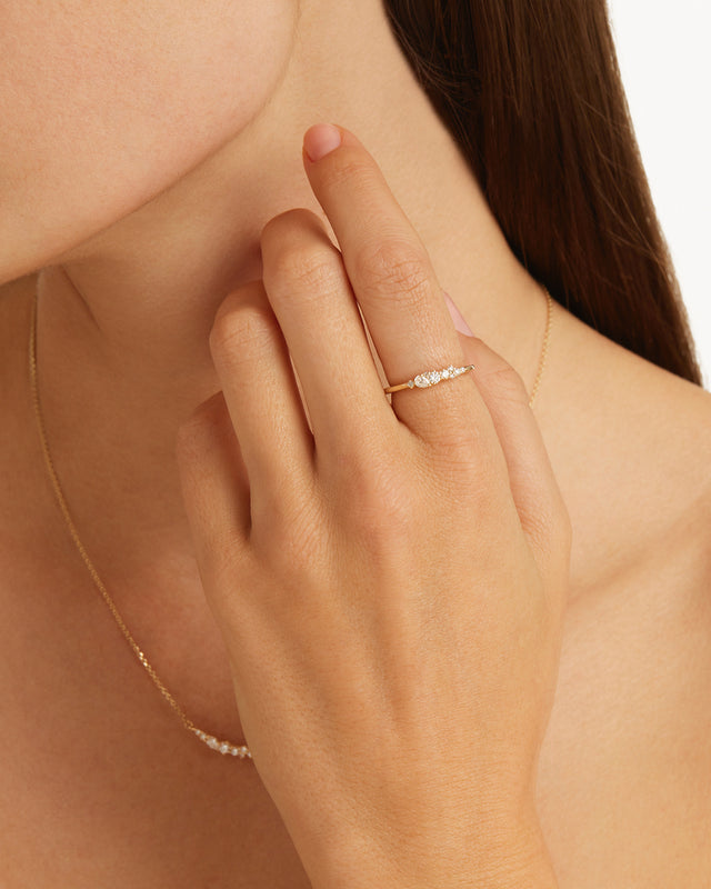 9k Solid Gold Sunkissed Stillness Lab-Grown Diamond Ring