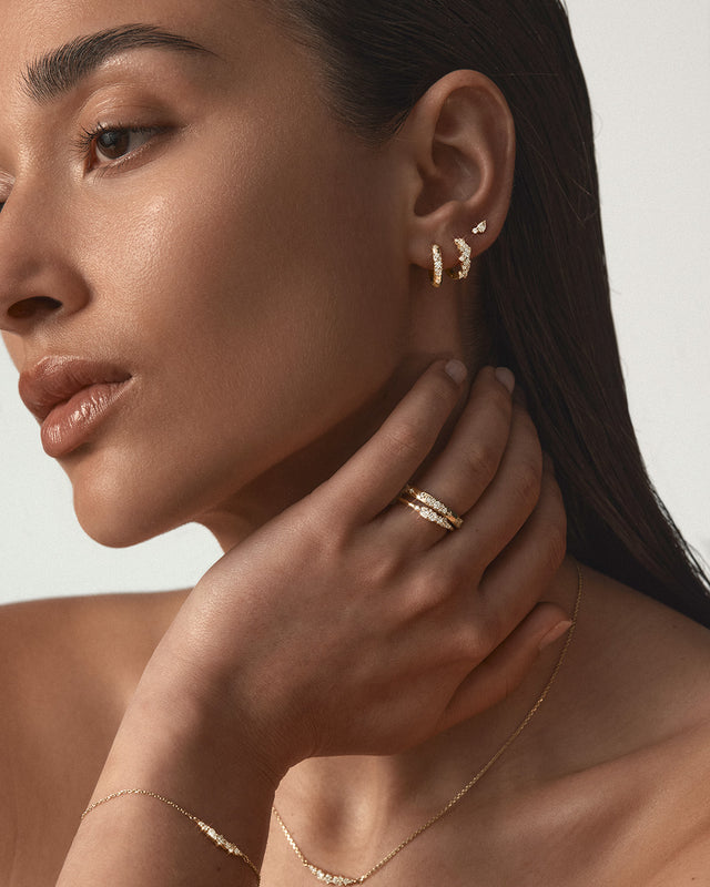 9k Solid Gold Sunkissed Stillness Lab-Grown Diamond Ring