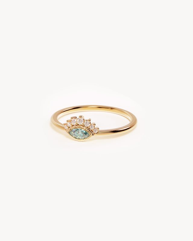 18k Gold Plated Protected Halo Ring
