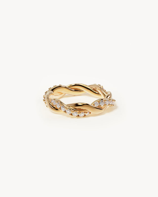 18k Gold Vermeil Connected Paths Ring