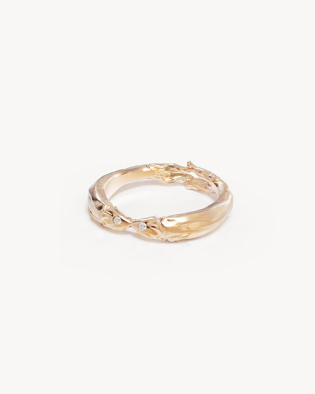 18k Gold Vermeil Wishing Fish Ring